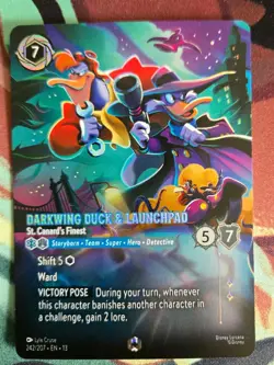 Darkwing Duck & Launchpad Enchanted Disney Lorcana Attack Of The Vine 242/207 - Image 1
