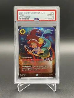 Disney Lorcana Ariel Adventurous Collector Enchanted #232 PSA 10 GEM MT - Image 1