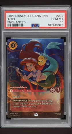 Disney Lorcana Ariel Adventurous Collector Enchanted #232 PSA 10 GEM MT - Image 3
