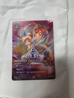 Disney Lorcana TCG Peter Pan & Tinker Bell Fast Friends Enchanted - Image 1