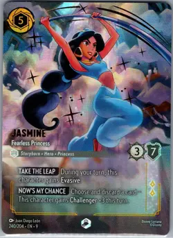 Jasmine - Fearless Princess (Enchanted) 240/204 Foil Fabled - Disney Lorcana NM - Image 1