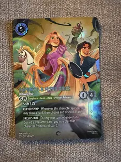 Disney Lorcana Rapunzel & Flynn Rider UNLIKELY PAIR ENCHANTED - Image 1