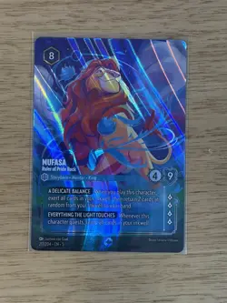 Mufasa Ruler of Pride Rock Enchanted 217/204 NM Shimmering Skies Disney Lorcana - Image 1