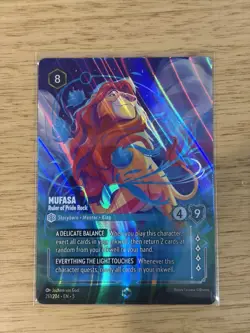 Mufasa Ruler of Pride Rock Enchanted 217/204 NM Shimmering Skies Disney Lorcana - Image 3