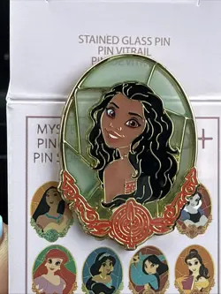 MOANA - Loungefly Disney Princess Stained Glass Portrait Blind Box Pin - Image 1