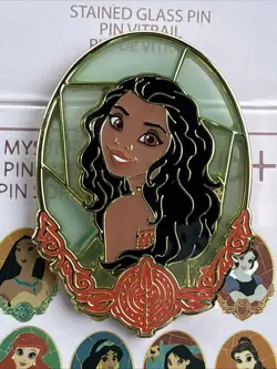 MOANA - Loungefly Disney Princess Stained Glass Portrait Blind Box Pin - Image 2