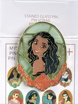 MOANA - Loungefly Disney Princess Stained Glass Portrait Blind Box Pin - Image 3