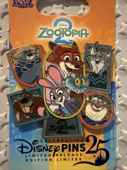 Disney Parks 2025 Zootopia 2 Cast Pin Limited Release - Image 1