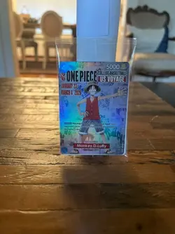 One Piece Luffy US Voyage College Basketball Promo (Card+Poster) Rutgers SEALED - Image 1