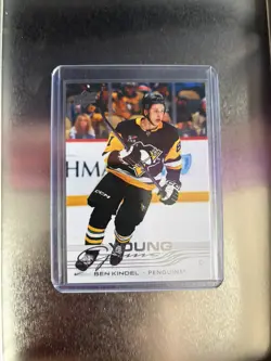 2025-26 Upper Deck Series 2 Ben Kindel Young Guns Rookie RC #453 Penguins - Image 1