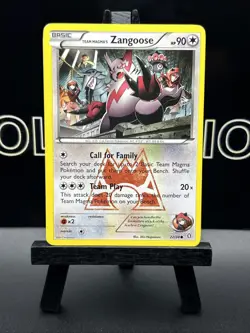 Team Magma's Zangoose 22/34 Pokemon TCG Double Crisis Regular 2015 LP - Image 2