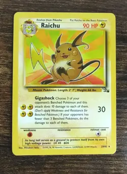 Pokemon Fossil Raichu 29/75 Non Holo NM - Image 1