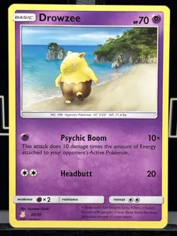 Drowzee 22/30 - SM Trainer Kit: Lycanroc & Alolan Raichu Pokemon 2017 Regular LP - Image 3