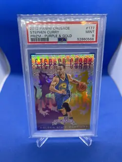 2012-13 Panini Crusade Purple Stephen Curry #177 PSA 9 - Image 1