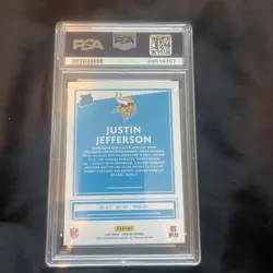 JUSTIN JEFFERSON ROOKIE 2020 DONRUSS RATED RC #313 YELLOW PRESS PROOF PSA 10 🔥 - Image 2