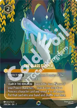 2025 DISNEY LORCANA EN 7-ARCHAZIA'S ISLAND 208 THE GLASS SLIPPER ENCHANTED - Image 3