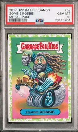 Zombie Robbie Puke 2017 Garbage Pail Kids PSA 10 Rob White Zombie Pop 1 Rare - Image 1