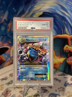 Pokemon PSA 10 Mega-Blastoise-EX Evolutions 22/108 Holo Ultra Rare - Image 1