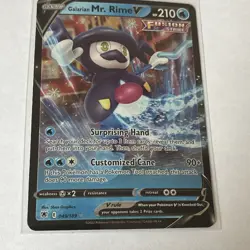 Pokemon TCG Galarian Mr. Rime v Astral Radiance Holo Card 049/189 - Image 2