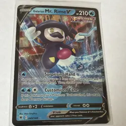 Pokemon TCG Galarian Mr. Rime v Astral Radiance Holo Card 049/189 - Image 3