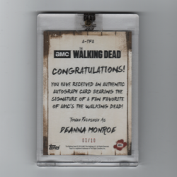 WALKING DEAD AUTOGRAPH COLLECTION TOVAH FELDSHUH/DEANNA MONROE #01/10 HTF ITEM! - Image 2