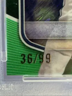 Topps 2025 Bowman Chrome Prospects Max Clark Green Shimmer 36/99 PSA 10 - Image 3