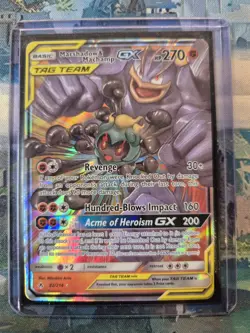Pokemon Marshadow Machamp GX TCG Card 82/214 Unbroken Bonds Tag Team - Image 3