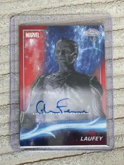2025 Topps chrome Marvel Studio 4/5 Autograph Thor villain Laufey Mint Condition - Image 1