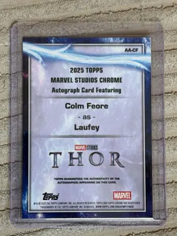 2025 Topps chrome Marvel Studio 4/5 Autograph Thor villain Laufey Mint Condition - Image 2