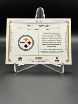 2025 Panini National Treasures Will Howard Rookie Patch Auto RPA #5/99 Steelers - Image 2