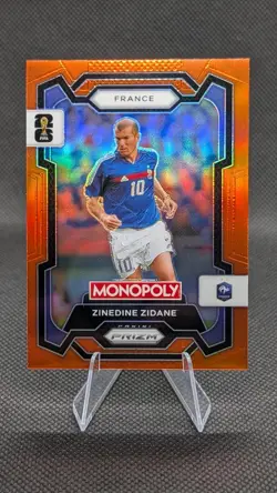 2026 Panini Prizm Monopoly Fifa World Cup - Zinedine Zidane #9 Orange Prizm /149 - Image 1