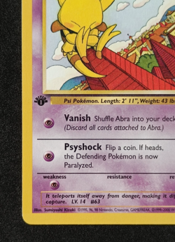 Pokemon TCG Abra 49/82 - 1st Edition Team Rocket Common Card NM - Image 4