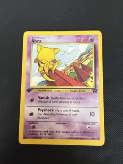 Pokemon TCG Abra Team Rocket 1st Edition Card 49/82 LP - Image 1
