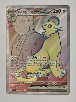 Pokemon Card Team Rockets Persian 219/182 Full Art Destined Rivals Near Mint - Image 1
