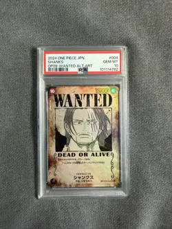 PSA 10 Shanks OP09-004 SP Wanted Poster Emperors in the New World ONE PIECE Card - Image 1