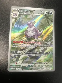 Pokemon TCG Nidoking Scarlet & Violet 151 Illustration Rare Card 174/165 - Image 1