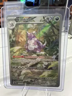 Nidoking Scarlet & Violet 151 Sir Holo Card 174/165 Illustration Rare - Image 1