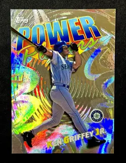 Ken Griffey Jr. 1999 Topps #P2 Power Players Foil Refractor Seattle Mariners - Image 1