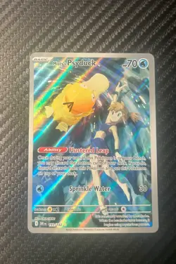 Pokemon TCG Sv10 Destined Rivals Misty's Psyduck 193/182 IR Holo Full Art Eng - Image 2