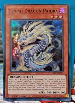 Tenpai Dragon Paidra Yu-Gi-Oh! Super Rare 1st Ed LEDE-EN016 - Image 1