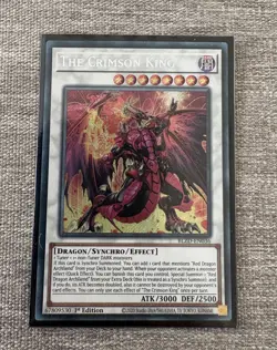 Konami Yu-Gi-Oh! The Crimson King BLZD-EN036 1st Edition Secret Rare - Image 1