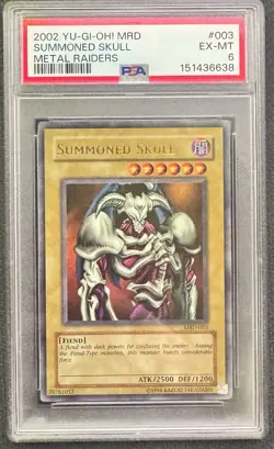 Yu-Gi-Oh! 2002 Metal Raiders Summoned Skull MRD-003 PSA 6 English Unlimited - Image 1