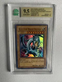 Yu-Gi-Oh! Blue-Eyes White dragon Unlimited #LOB-001 2002 UR 9.5 Graded - Image 1
