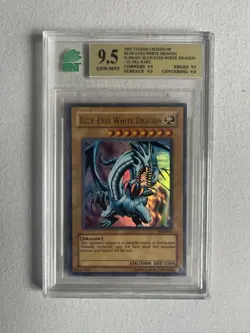 Yu-Gi-Oh! Blue-Eyes White dragon Unlimited #LOB-001 2002 UR 9.5 Graded - Image 3