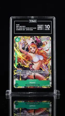 Nami (Alternate Art) OP14-031 The Azure Sea's Seven Foil TAG 10 - Image 1