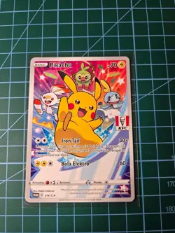 Pokemon Pikachu 016/S-P Indonesian KFC Promo 2020 Stamped Holo NM - Image 1