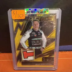 2026 Panini Select Racing #SS-BKW Brad Keselowski Patch Gold Prizm #d 01/10 🏁🔥 - Image 1