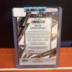 2026 Panini Select Racing #SS-BKW Brad Keselowski Patch Gold Prizm #d 01/10 🏁🔥 - Image 2