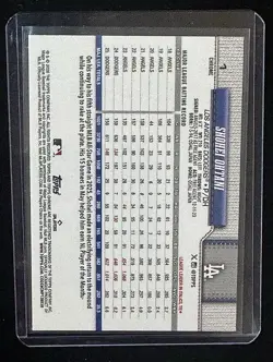 Topps Chrome 2026 Shohei Ohtani Ray Wave Refractor #1 Los Angeles Dodgers - Image 2