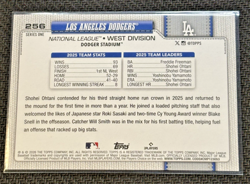 2026 TOPPS SERIES 1 DIAMANTE FOIL SHOHEI OHTANI LOS ANGELES DODGERS #256 🔥🔥 - Image 3